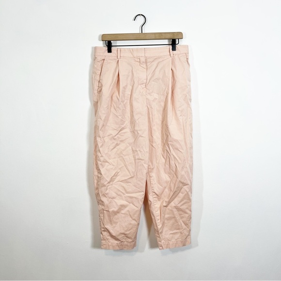 Everlane Pink Slouchy Chino Cotton Pleated Pant Size 10 - Picture 4 of 8